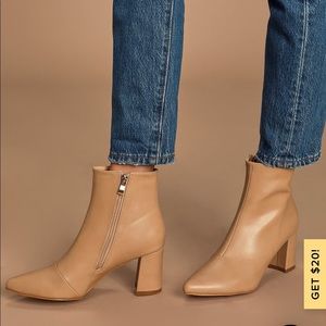 Worn once LULU vegan nude booties!